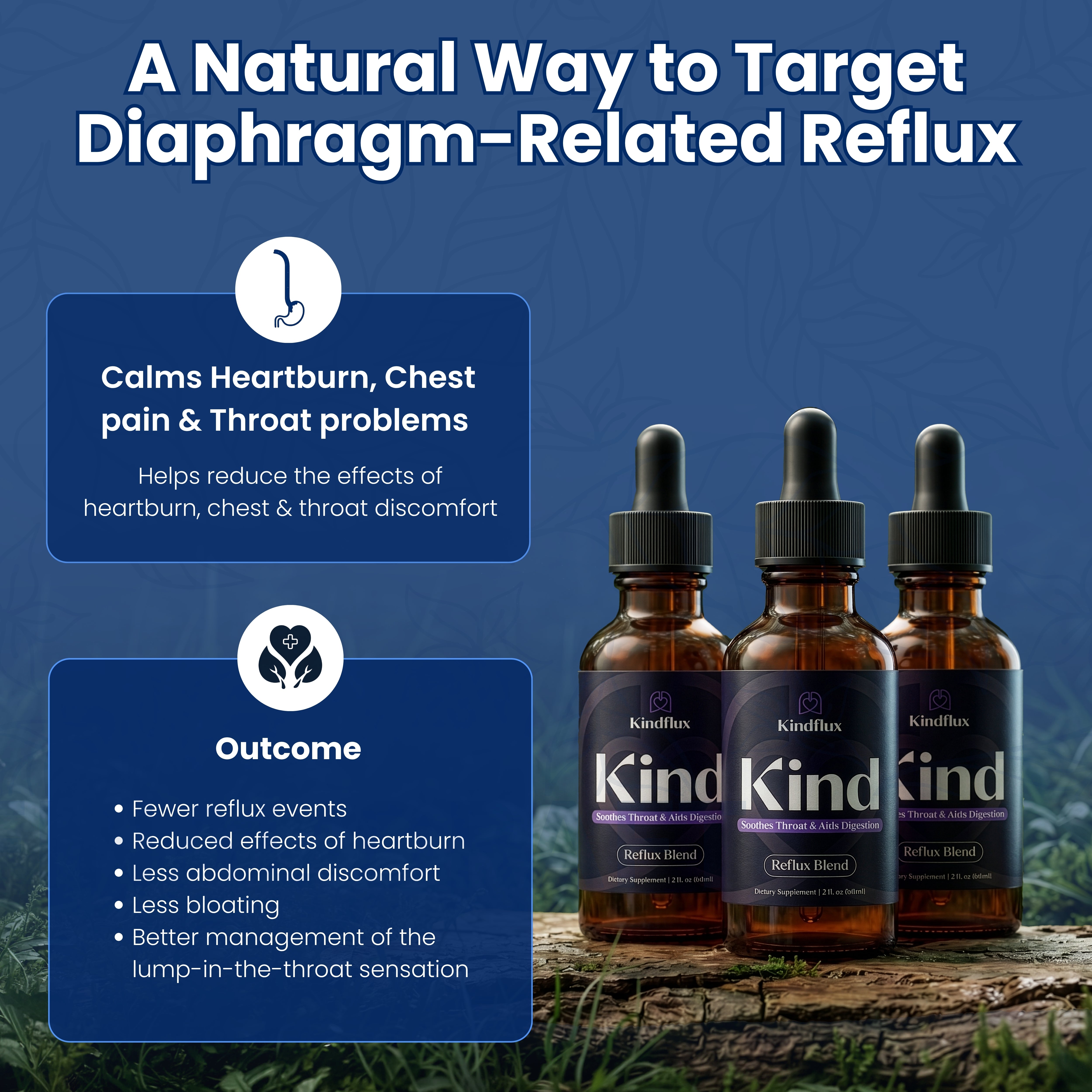 Kind Drops- Natural Diaphragm Reflux Drops